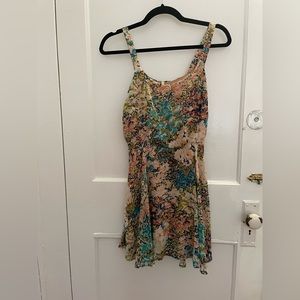 Luca couture floral printed mini dress. Size small.